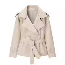 Stilfuld Cropped Blazer med Bindebælte