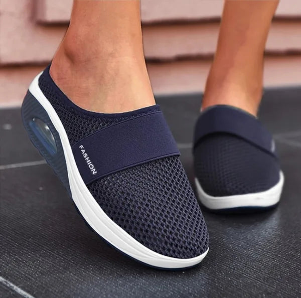 Mesh Slip-on Sandaler för Damer med Ortopedisk Stöd