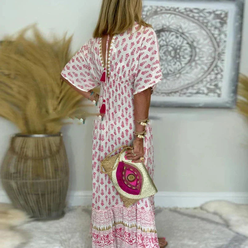 Boho Maxi Klänning i Alma Stil