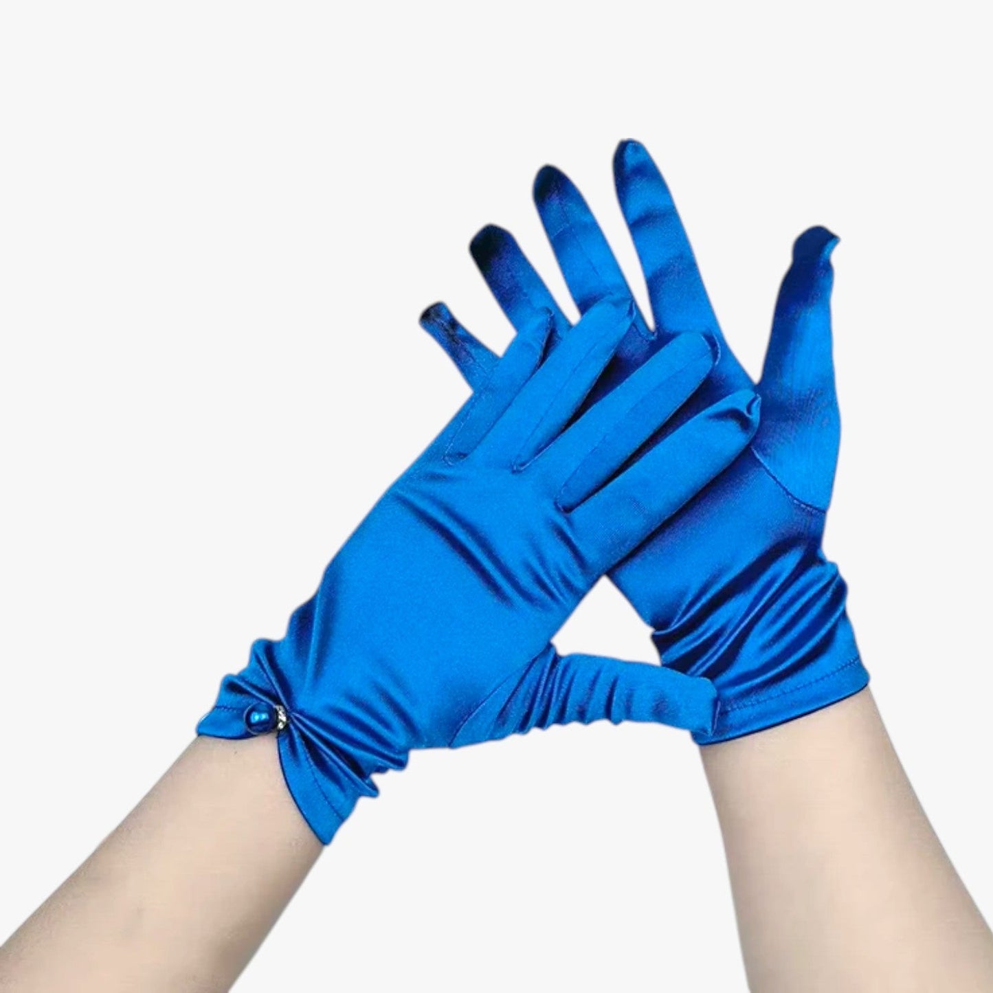 Eksklusive Satinhandsker med Perler til Elegante Begivenheder