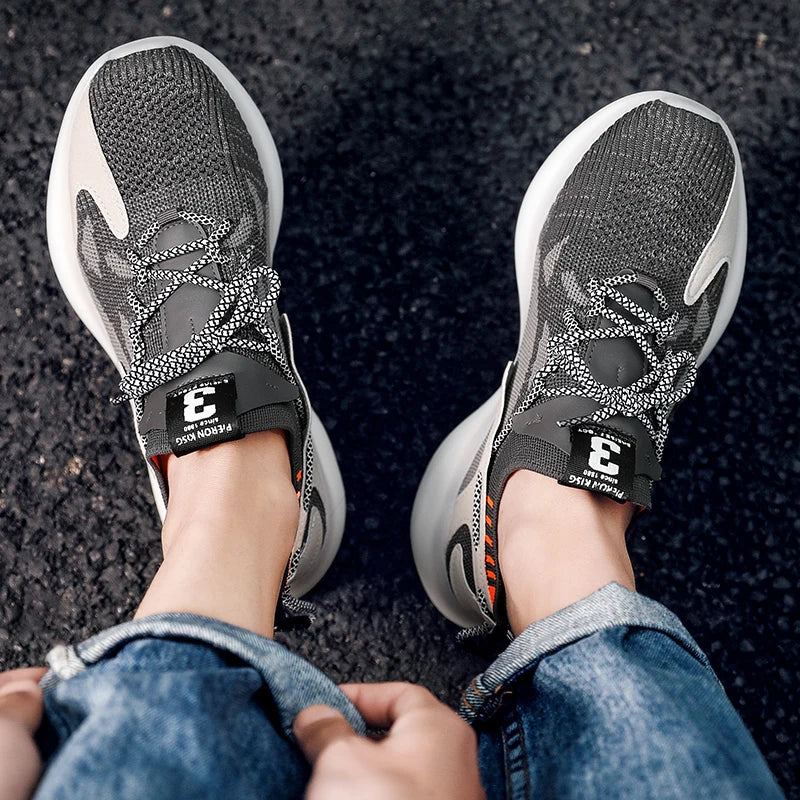 Mesh Sneakers med snörning för ortopediskt stöd