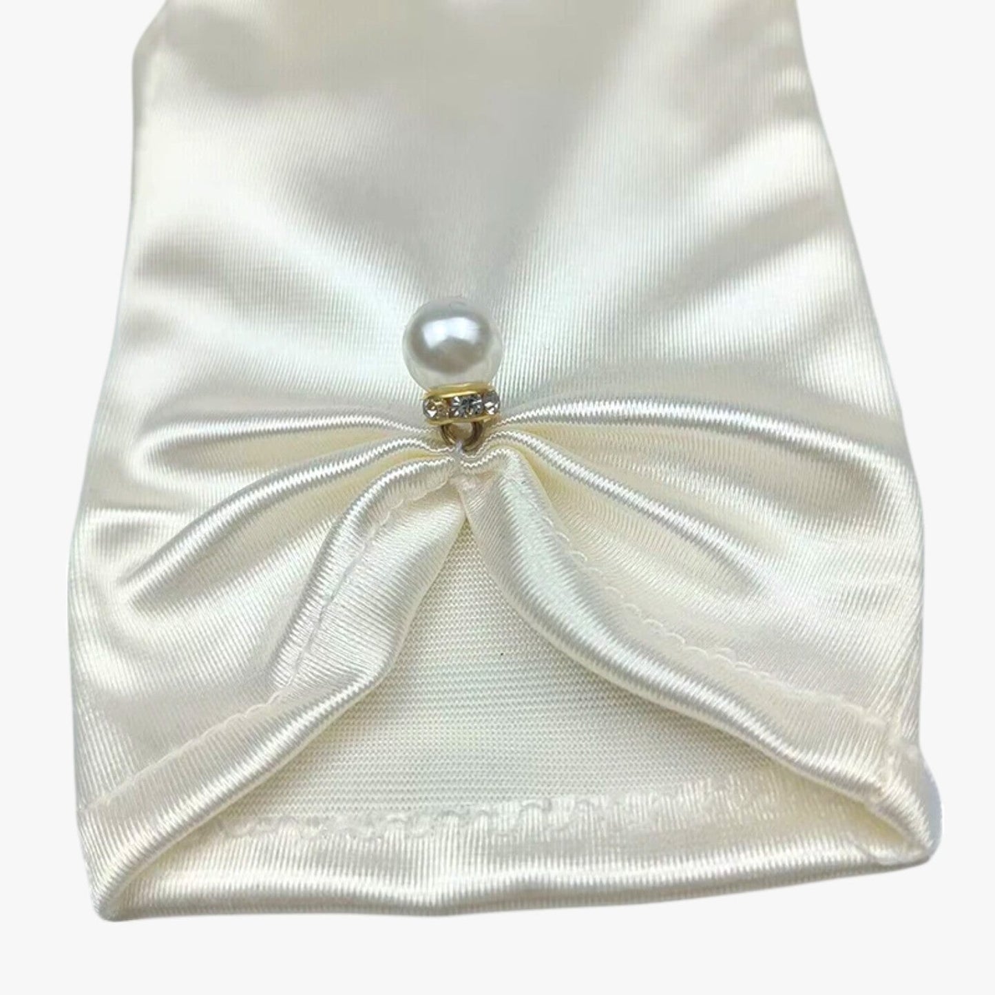 Eksklusive Satinhandsker med Perler til Elegante Begivenheder