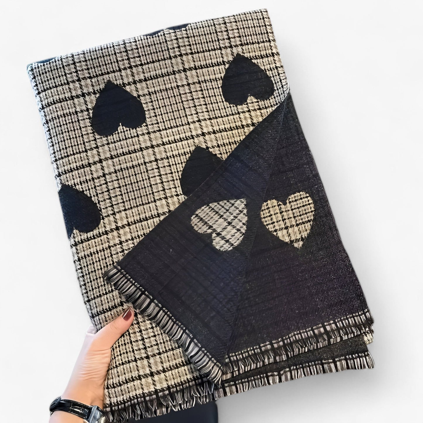 Luksuriøst Dobbelt-Sidet Tørklæde for Ultimativ Varmekomfort