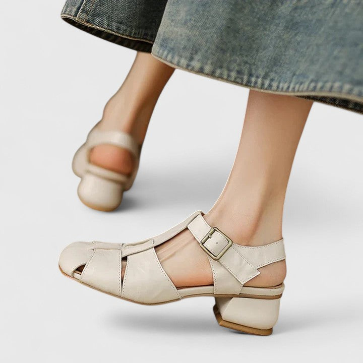 Vintage Sandaler til Damer med Komfortabelt Peeptoe-design