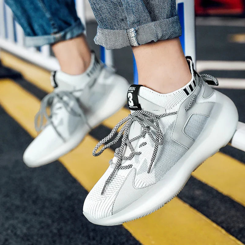 Mesh Sneakers med snörning för ortopediskt stöd