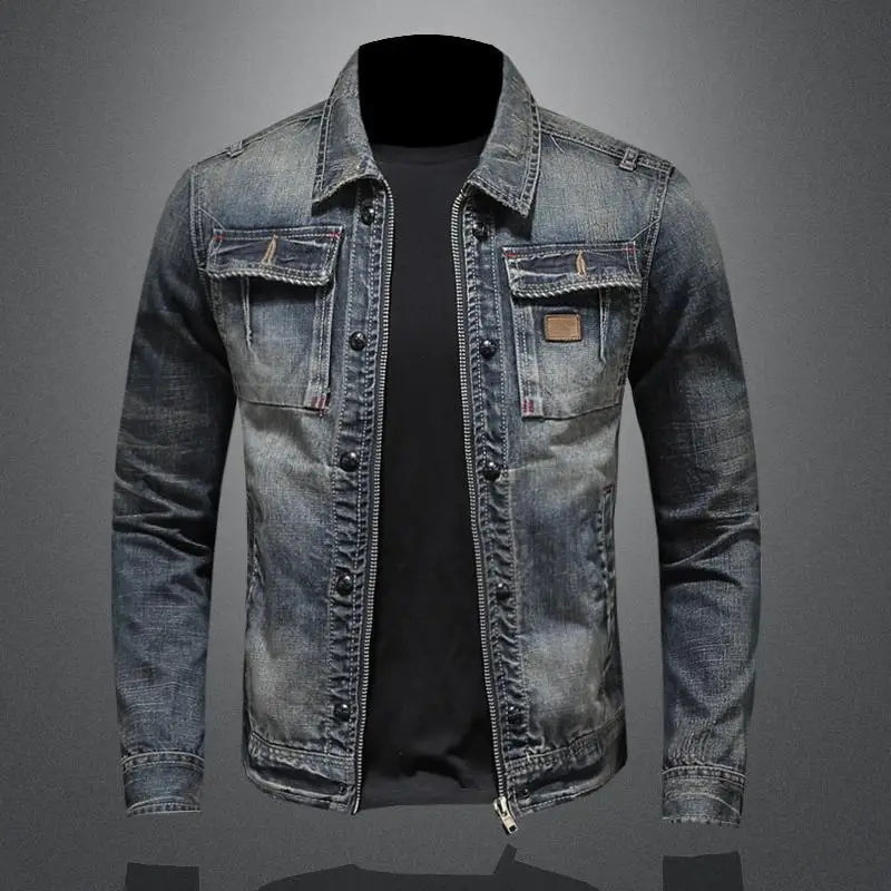 Jeansjacka för män i vintage-stil