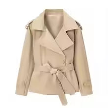 Stilfuld Cropped Blazer med Bindebælte