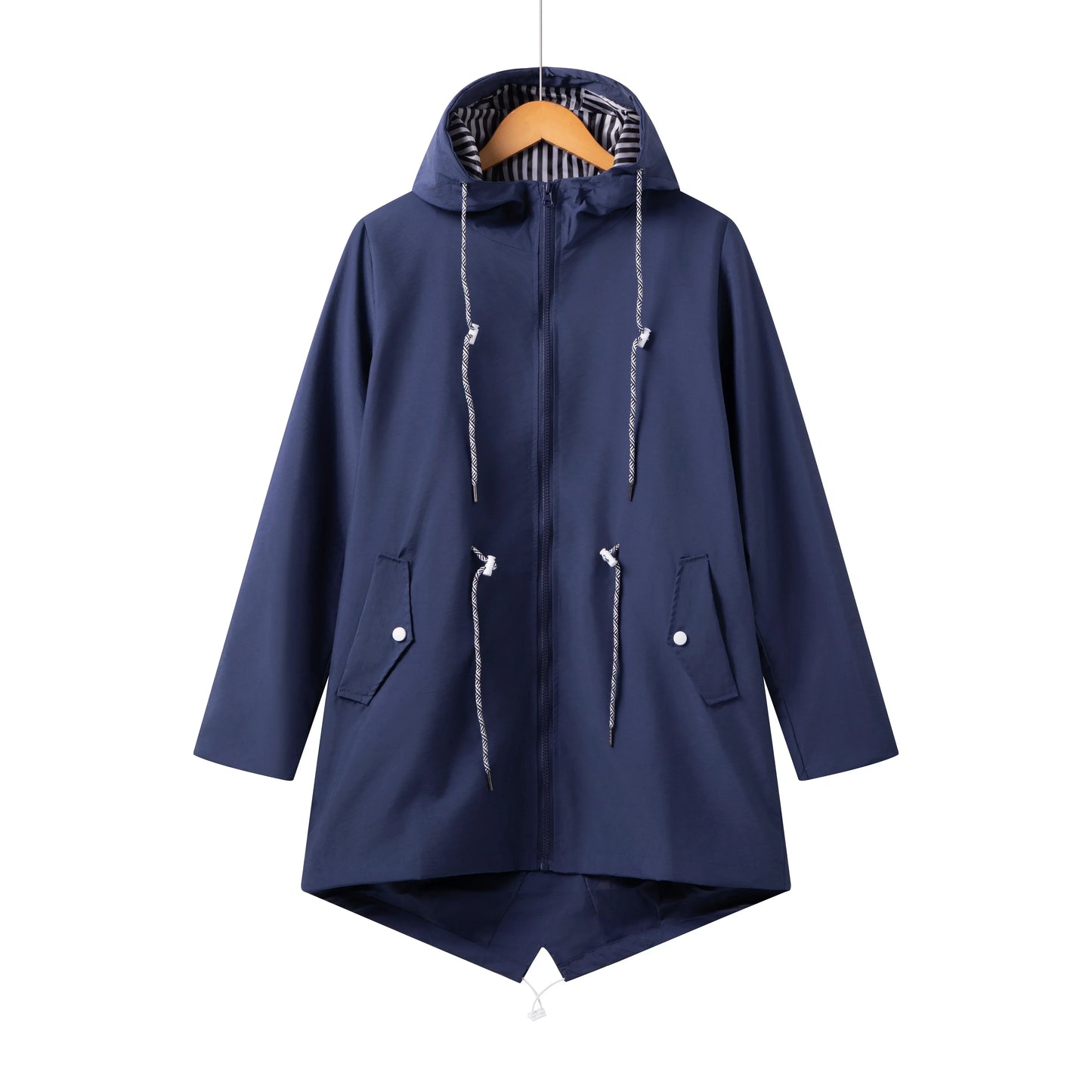 Elegant vandafvisende trenchcoat til alle vejrforhold