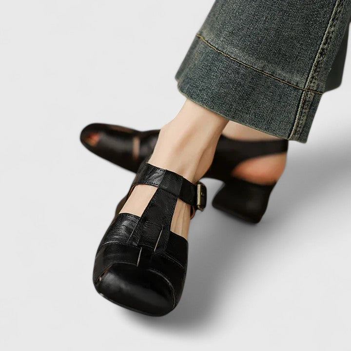 Vintage Sandaler til Damer med Komfortabelt Peeptoe-design