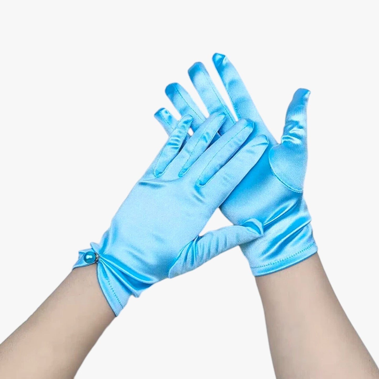 Eksklusive Satinhandsker med Perler til Elegante Begivenheder