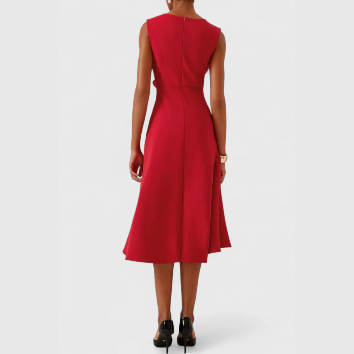 Elena | Elegant Asymmetrisk Midiklänning för Kvinnor