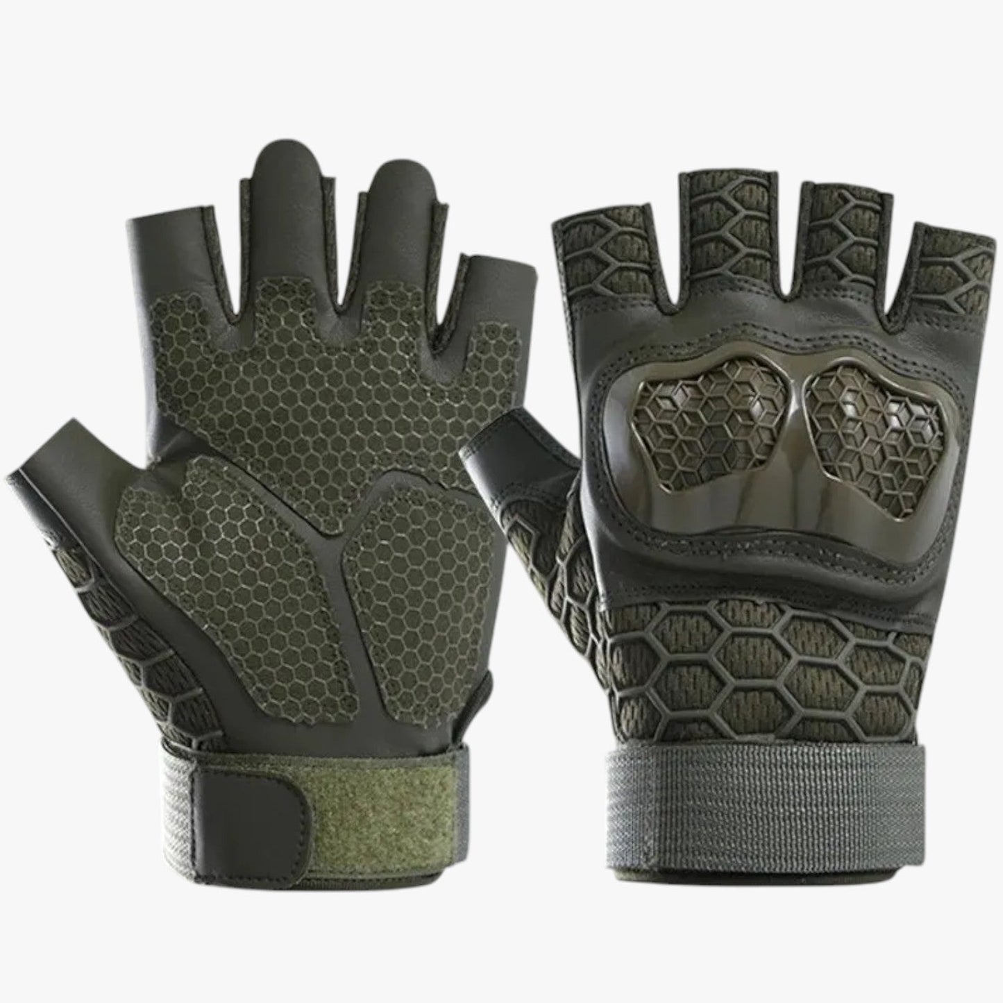 Slidstærke halvhandsker med skridsikre og beskyttende egenskaber