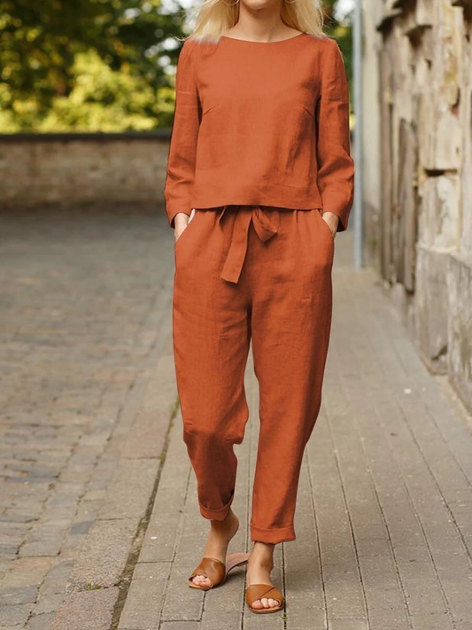 Elegant Dame Loungewear Sæt med Komfortabelt Design