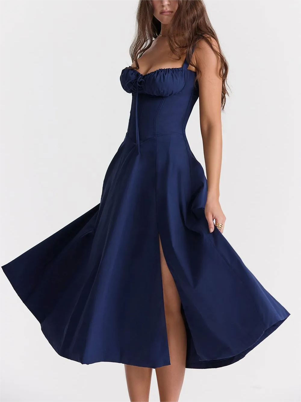 Elara - Blomster Bustier Midjeformende Kjole