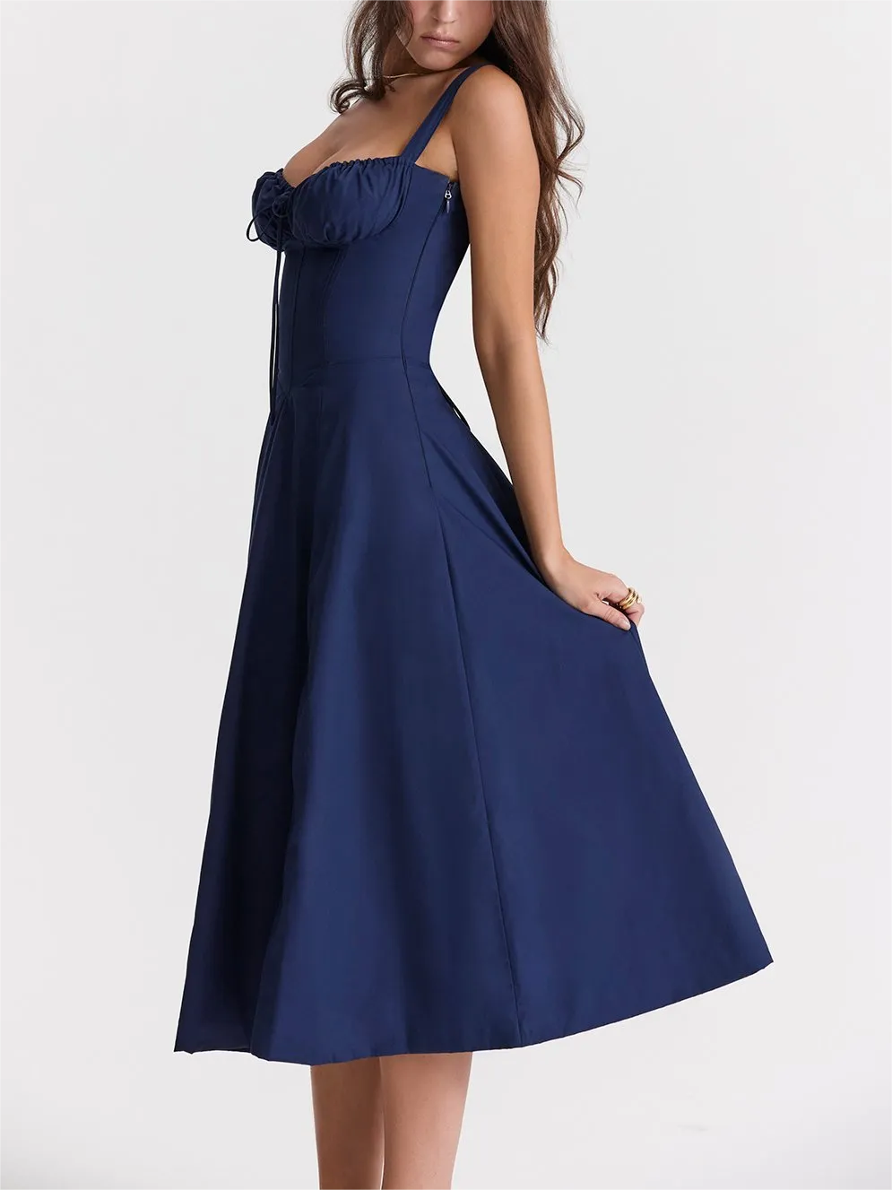 Elara - Blomster Bustier Midjeformende Kjole