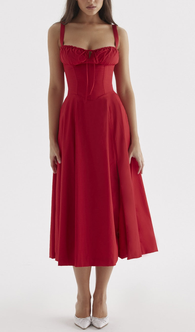 Elara - Blomster Bustier Midjeformende Kjole