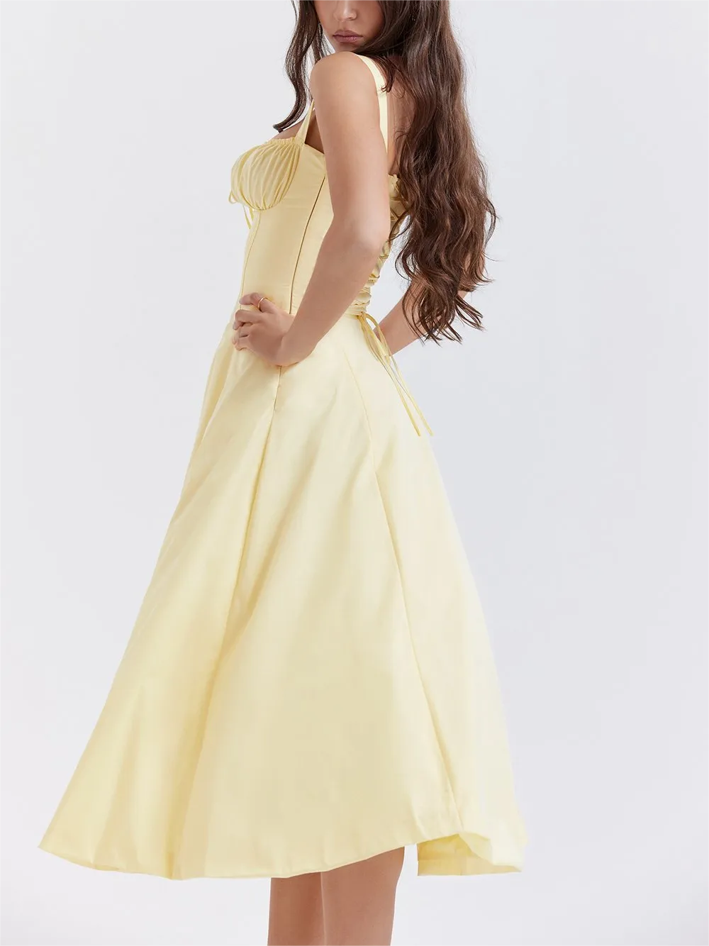 Elara - Blomster Bustier Midjeformende Kjole