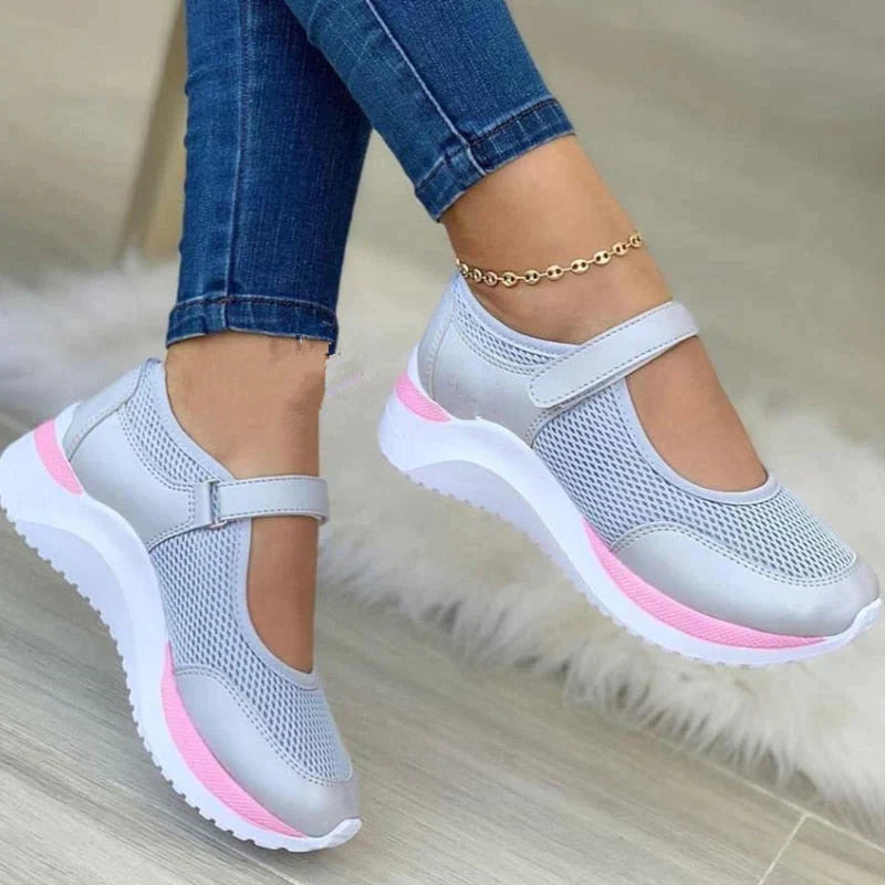 Elegant Dame Slip-On Sneakers med Åndbar Komfort