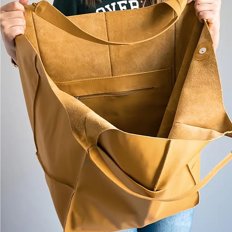 Luxuriös och Rymlig Veganläder Shopper