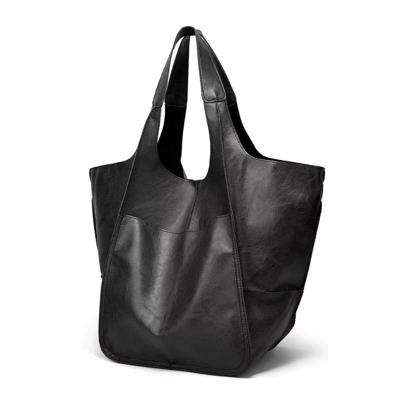 Luxuriös och Rymlig Veganläder Shopper