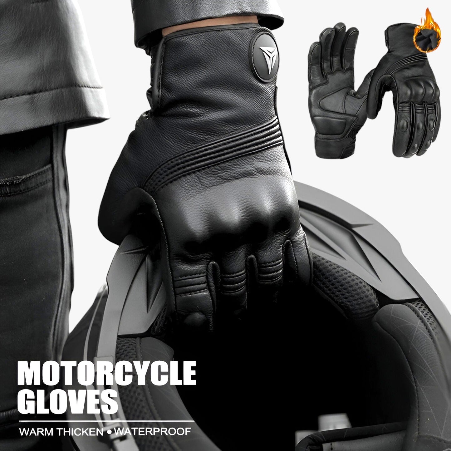 Vandtætte motorhandsker med touchscreen til vintereventyr