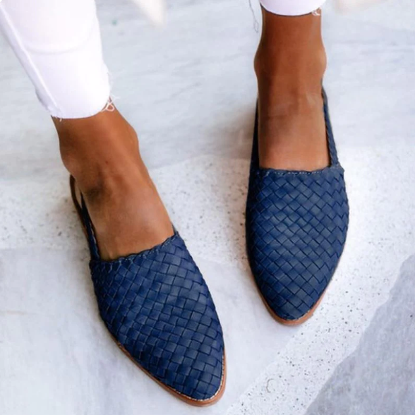 Elara | Vår Lättflätade Slingback-Ballinaskor för Dam