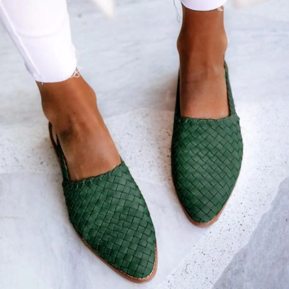 Elara | Vår Lättflätade Slingback-Ballinaskor för Dam