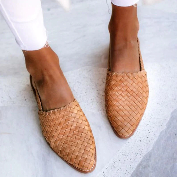 Elara | Vår Lättflätade Slingback-Ballinaskor för Dam