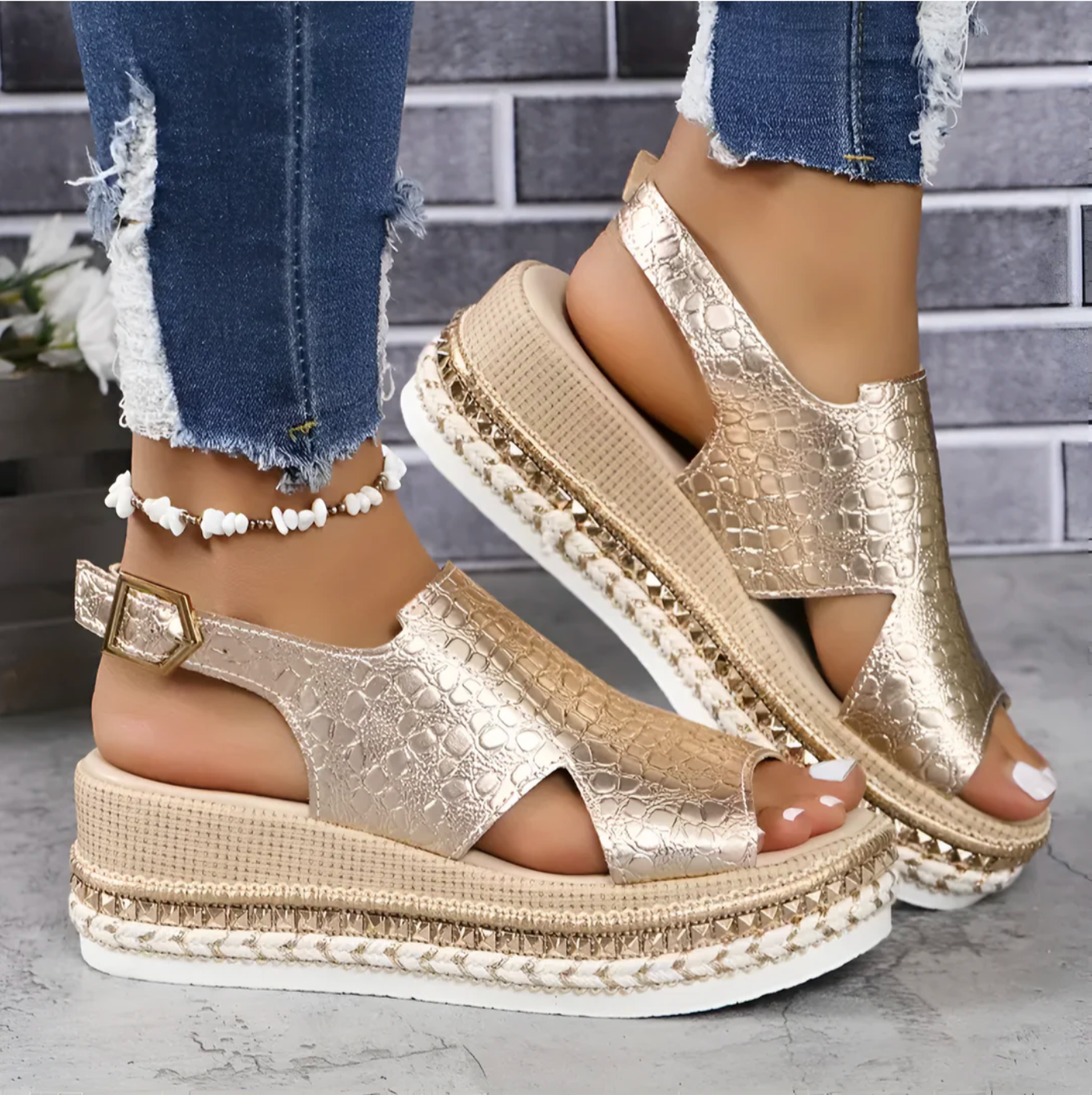 Dam Sandaler med Platå och Ortopedisk Design