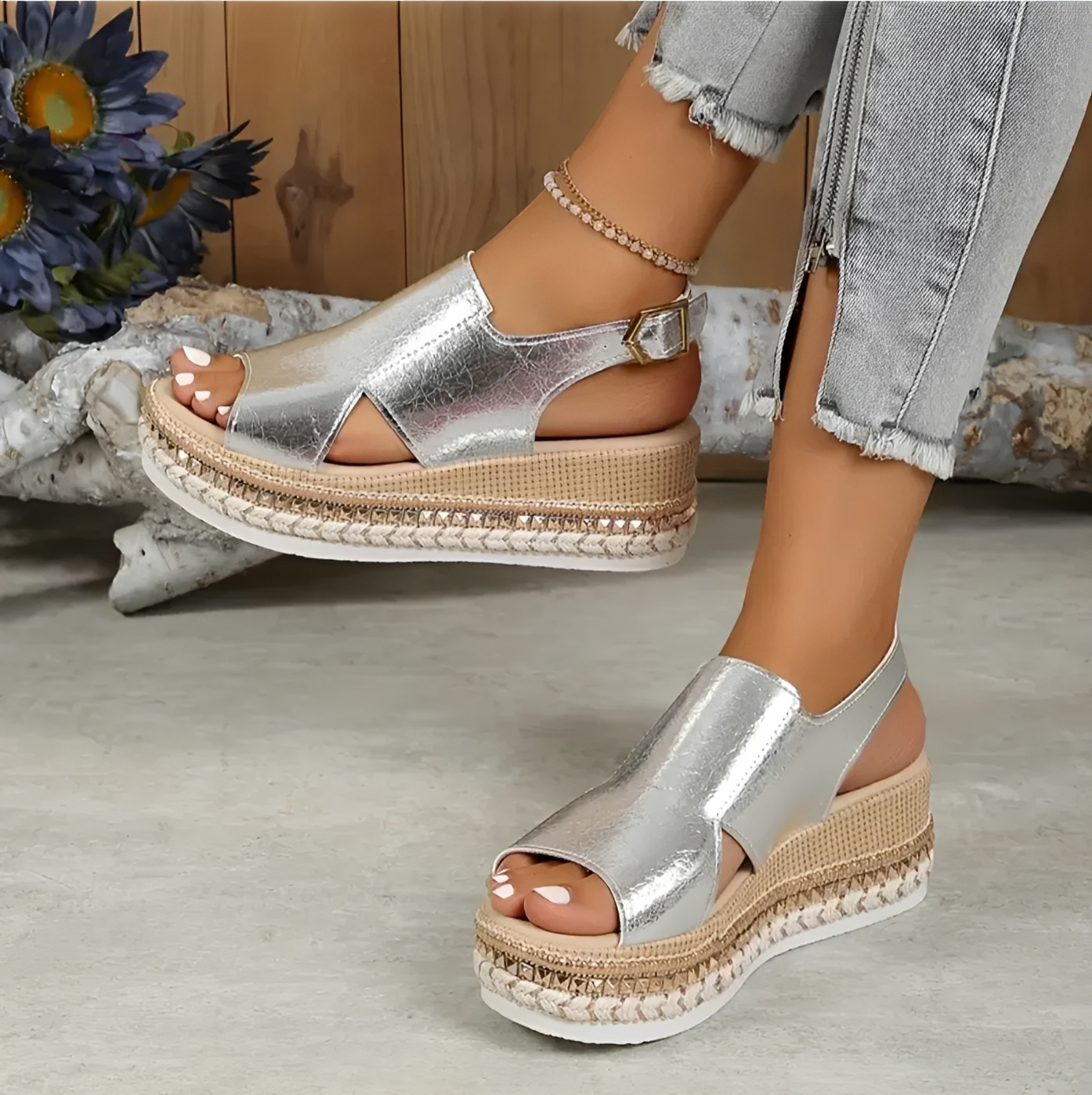 LuxeStride - Eleganta Sandaler för Damer