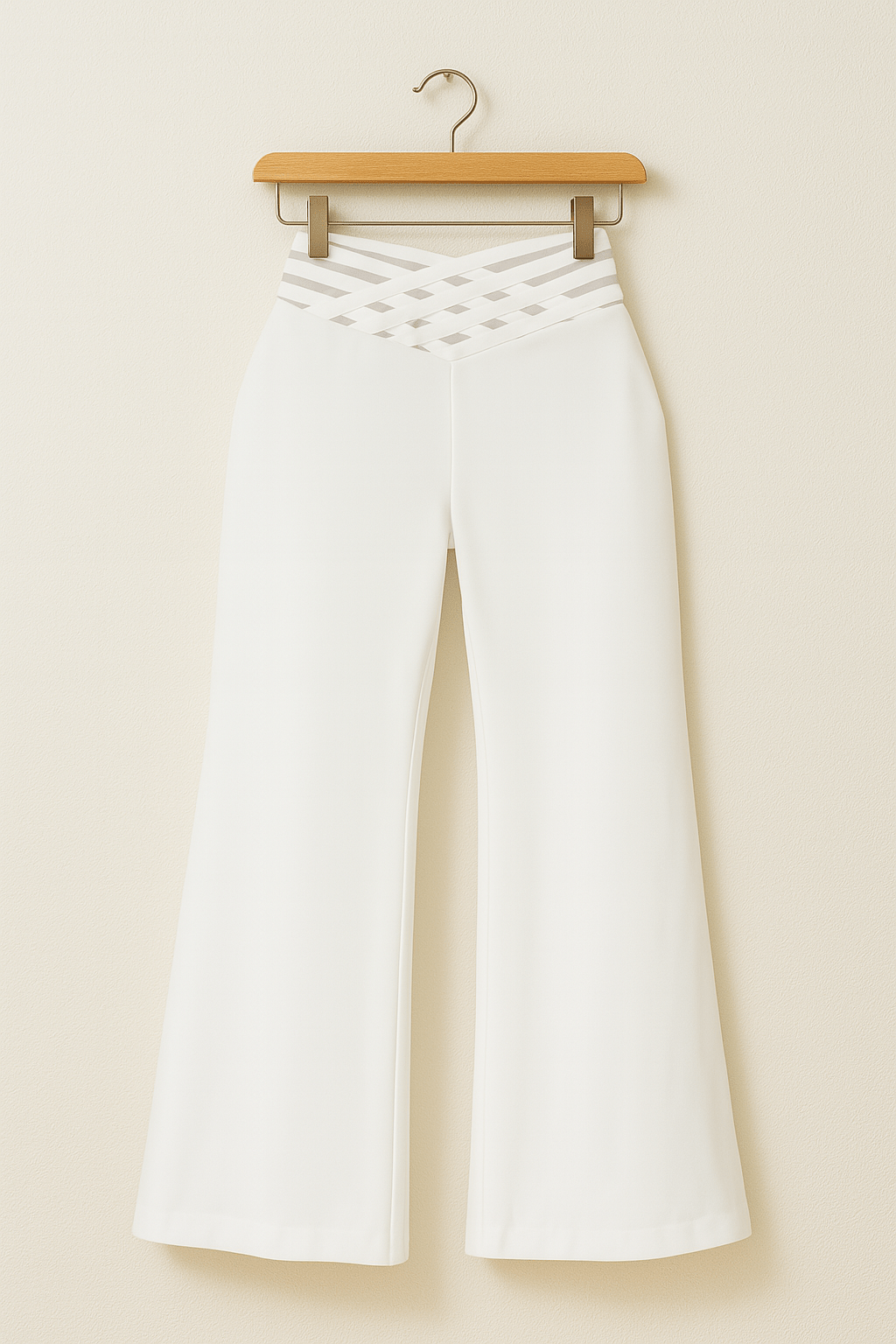 Elegant Flared Trousers med Modern Midja