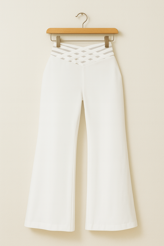 Elegant Flared Trousers med Modern Midja