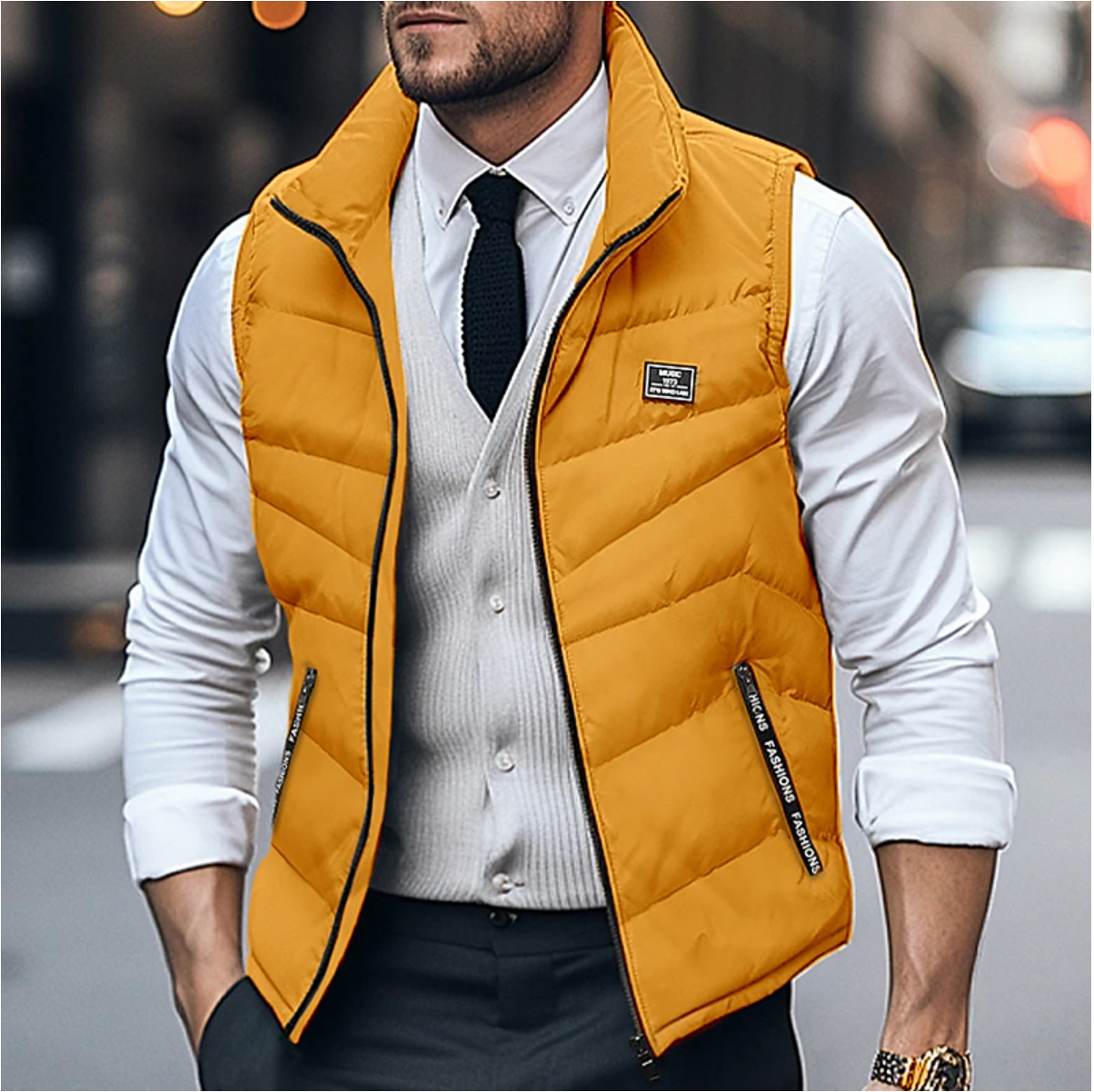Banks | Gilet quilted with light padding for men