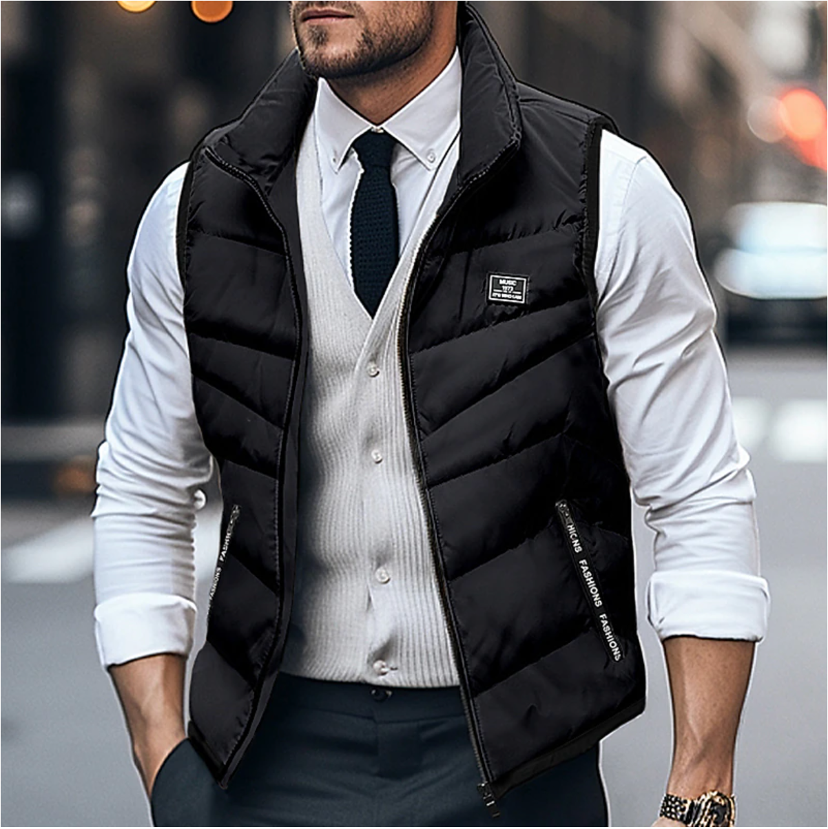 Banks | Gilet quilted with light padding for men