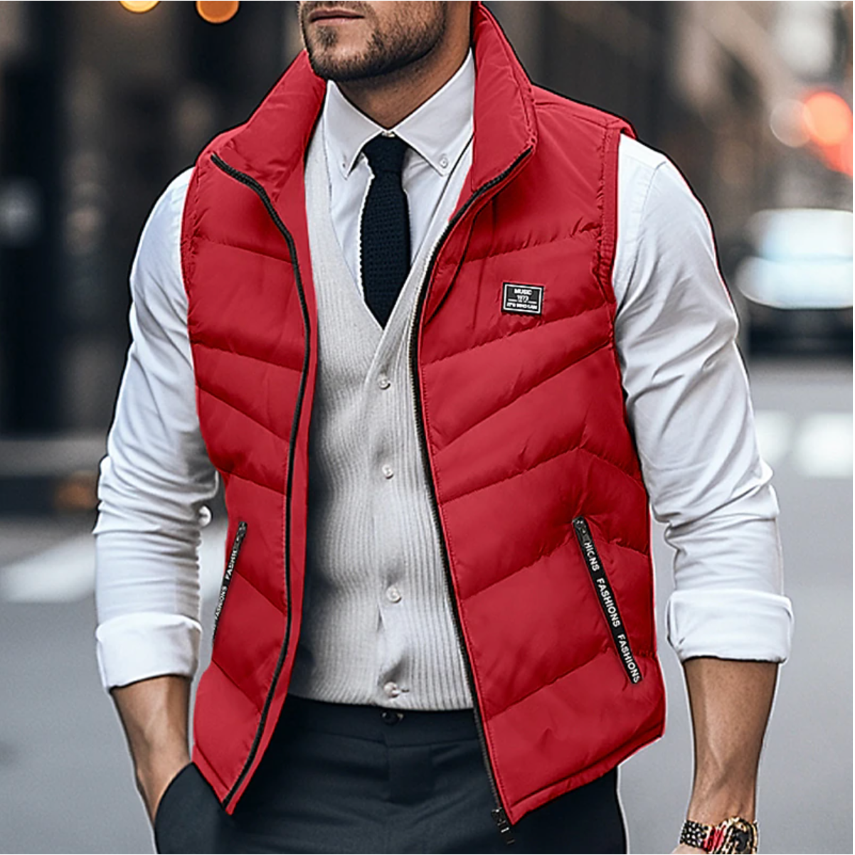 Banks | Gilet quilted with light padding for men