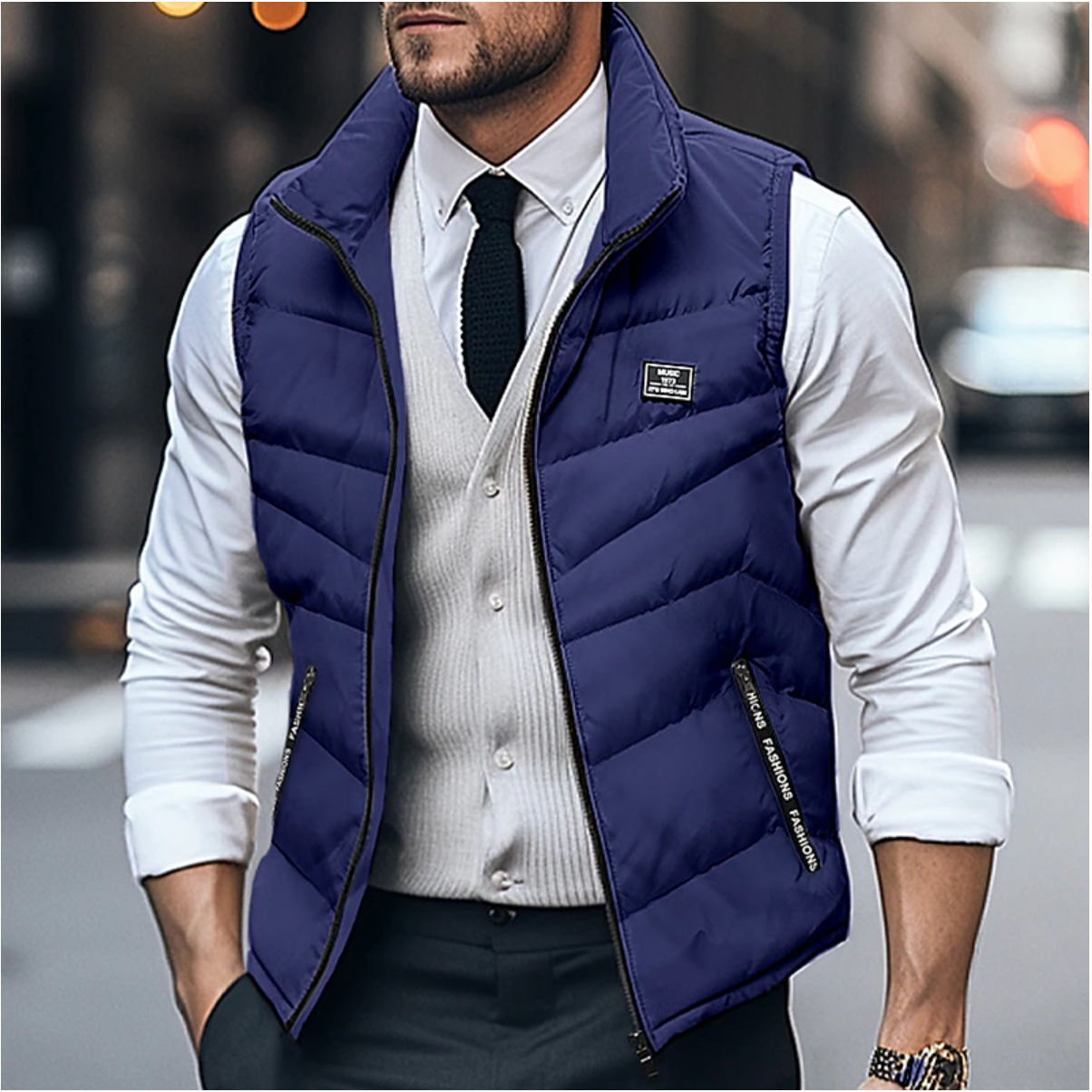 Banks | Gilet quilted with light padding for men