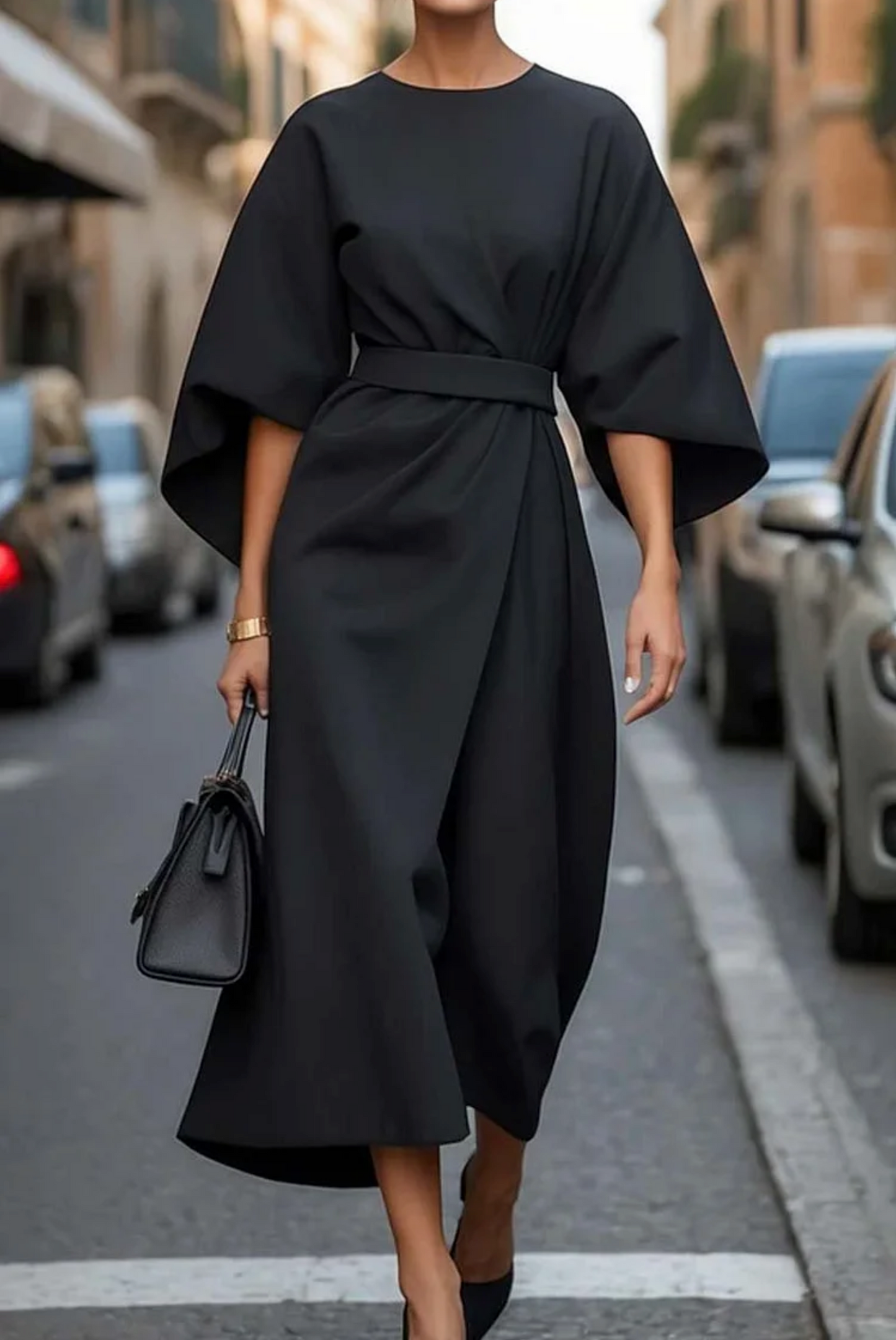 Livia | Stilfuld Maxikjole i Sort