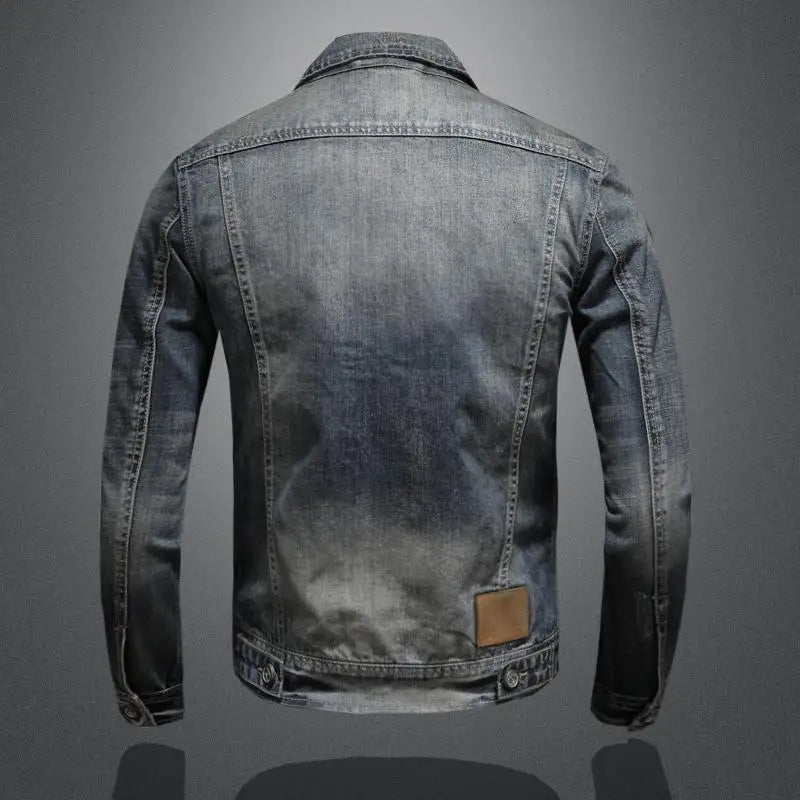 Jeansjacka för män i vintage-stil