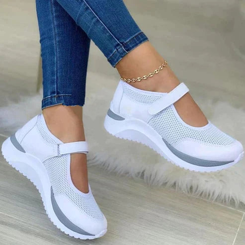 Elegant Dame Slip-On Sneakers med Åndbar Komfort