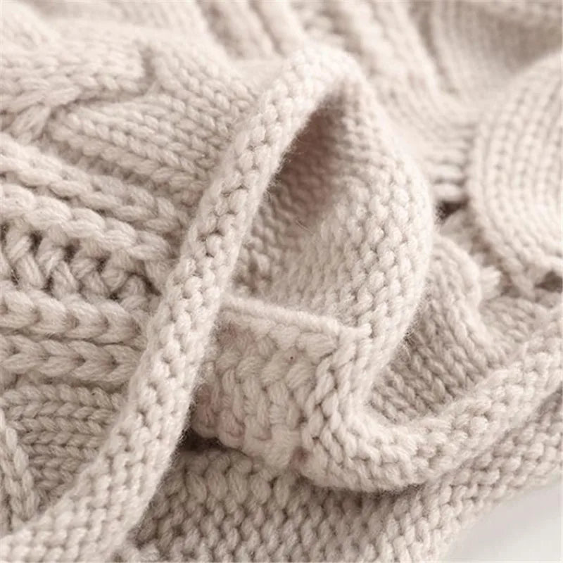 Elegant Strikbluse med Varm Struktur – Komfort og Stil