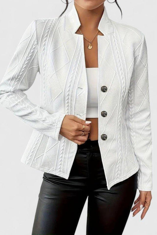 Sofistikeret Blazer med Moderne Snit og Feminin Silhuet