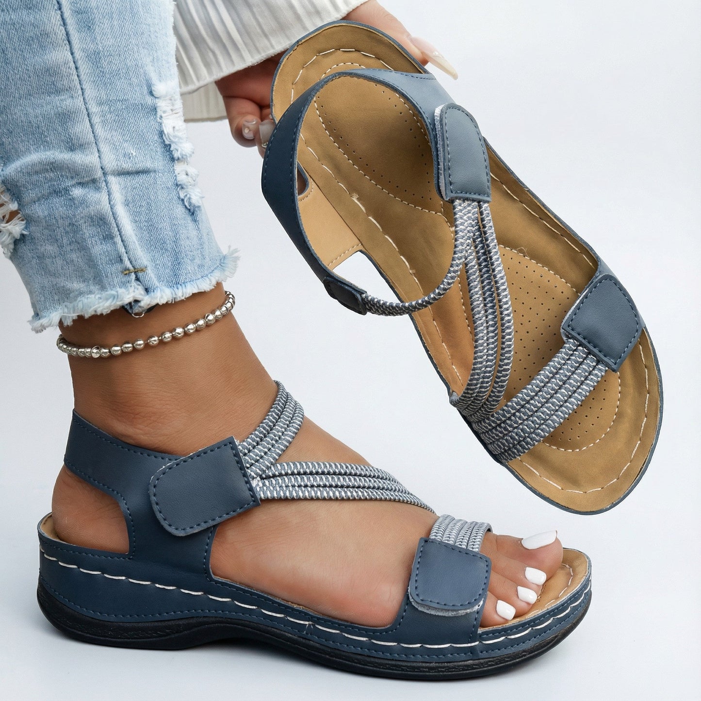 Lumière | Eleganta Sandaler med Stödjande Sula