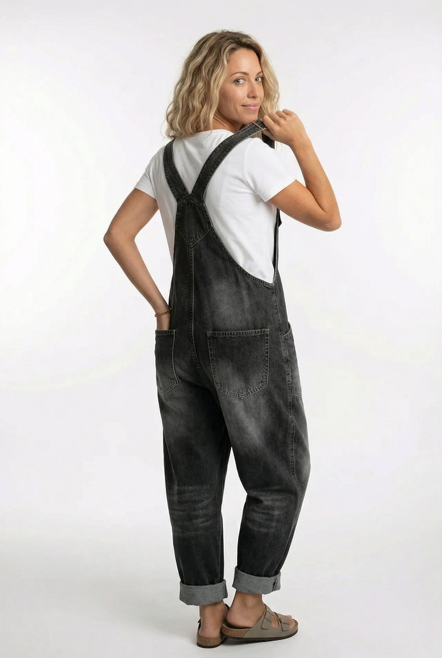 Vårens Denim Jumpsuit för Stilmedvetna Kvinnor