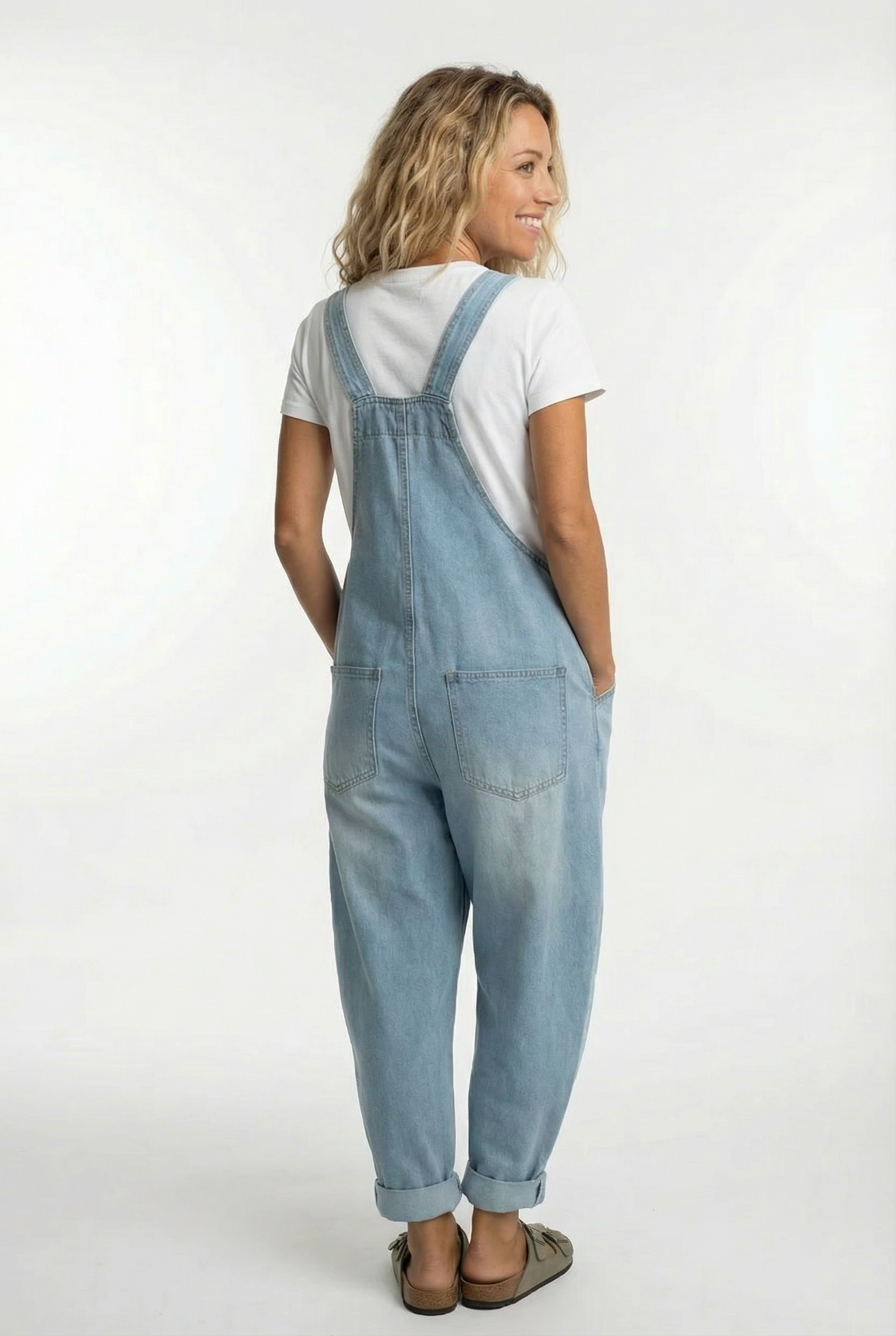 Vårens Denim Jumpsuit för Stilmedvetna Kvinnor
