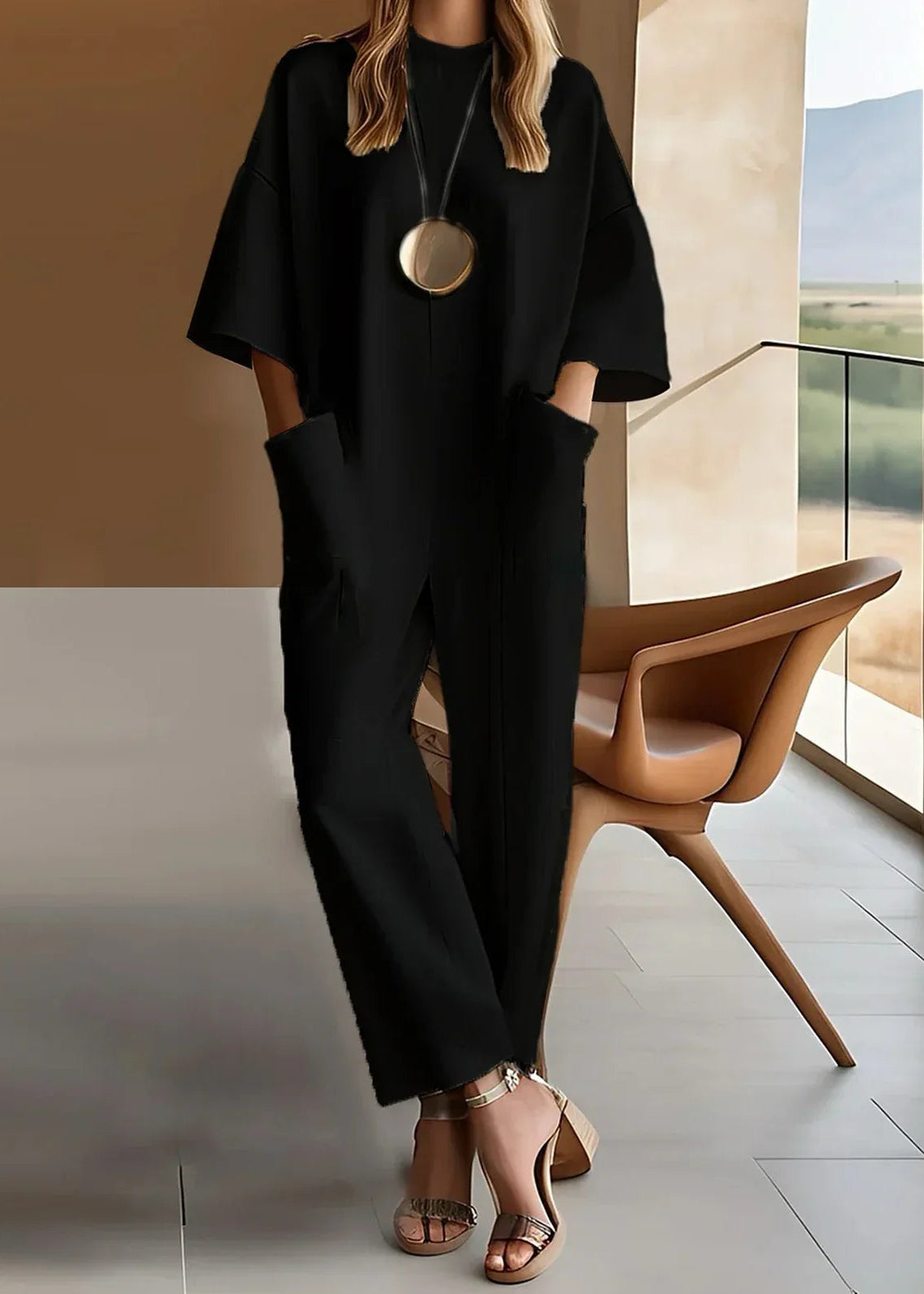 Stilfull Jumpsuit för Kvinnor | Oversized Design & Eleganta Linjer