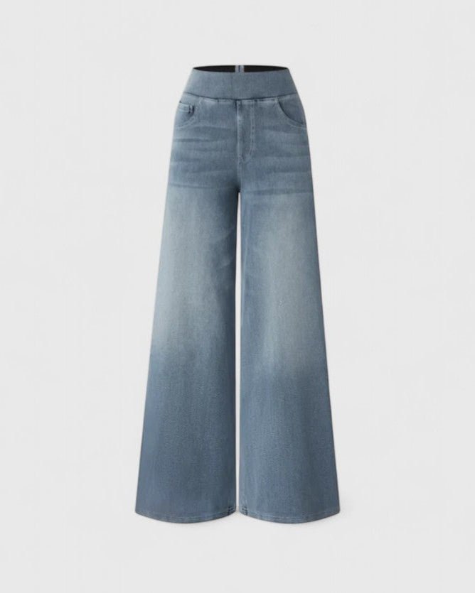 Elegant Denim med Høj Talje og Vide Ben – Udforsk Din Stil
