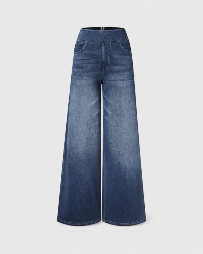 Elegant Denim med Høj Talje og Vide Ben – Udforsk Din Stil