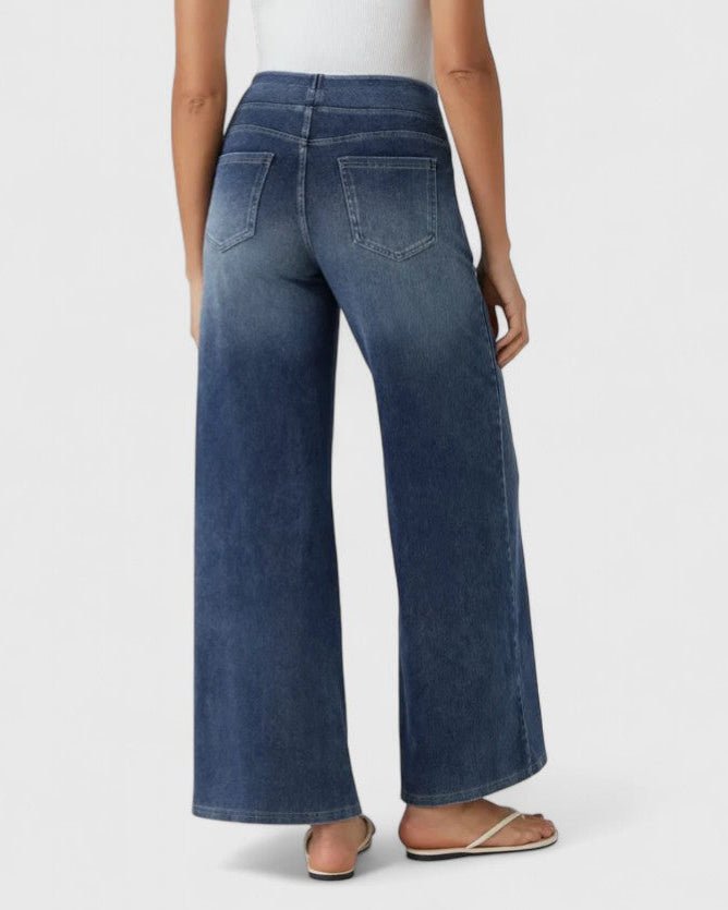 Elegant Denim med Høj Talje og Vide Ben – Udforsk Din Stil