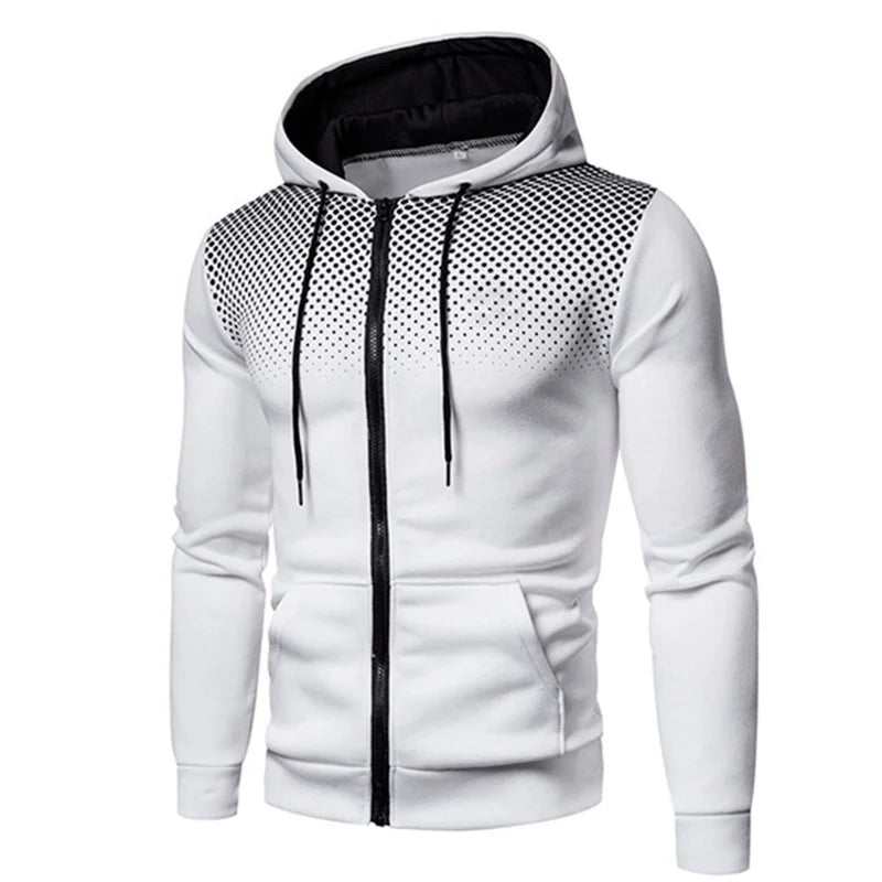 Energifyl Hoodie med Dragkedja – En Sportig Stilikon för Män