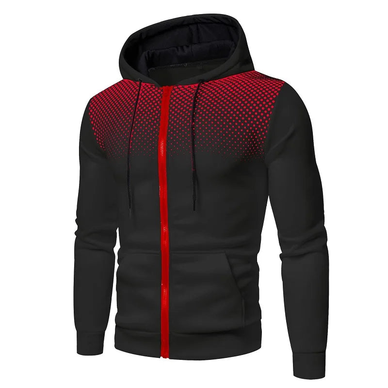 Energifyl Hoodie med Dragkedja – En Sportig Stilikon för Män
